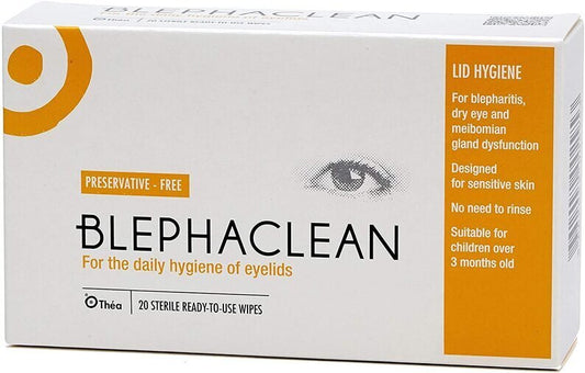 Blephaclean Sterile Eyelid Cleansing Wipes – Pack of 20