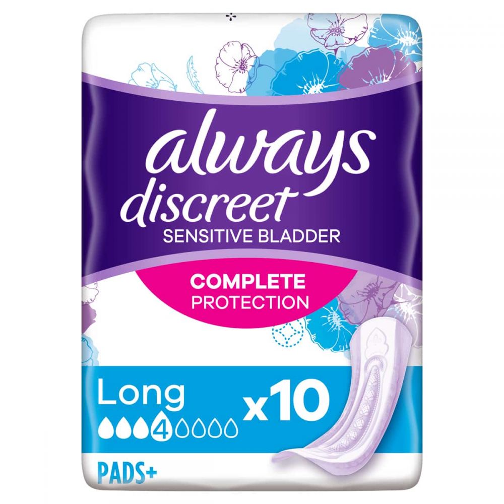 Always Discreet Pads Long (10 Pads)