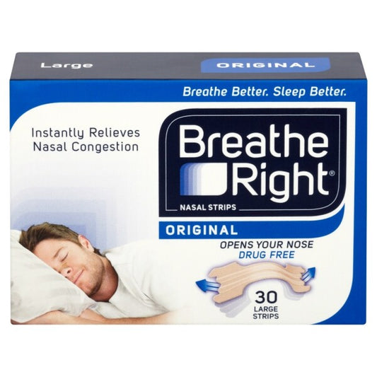 Breathe Right Congestion Relief Nasal Strips Original Large - 30 Strips