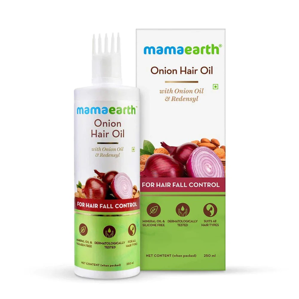 Mamaearth Onion Hair Oil With Onion & Redensyl For Hair Fall Control 150 ml - Pack of 1