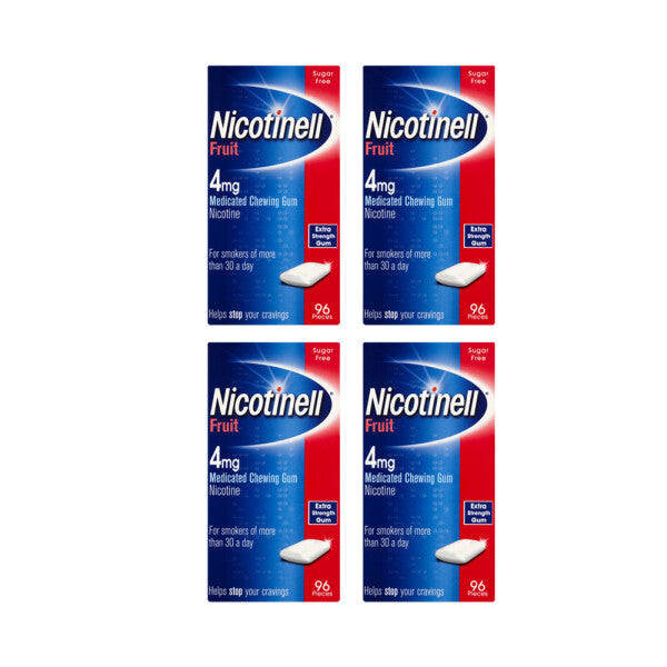 Nicotinell 4mg Extra Strength Gum - Fruit 96 Pieces