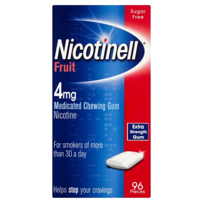 Nicotinell 4mg Extra Strength Gum - Fruit 96 Pieces