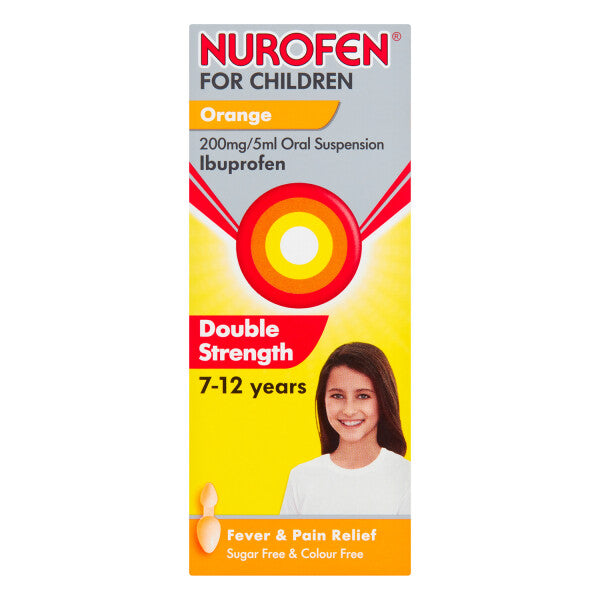 Nurofen Double Strength For Children 7-12 years Orange Flavour - 100ml