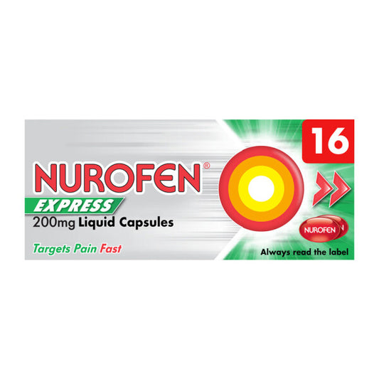 Nurofen Express 200mg - 16 Liquid Capsules