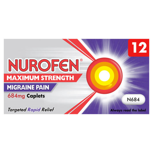 Nurofen Max Strength 684mg for Migraine - 12 Caplets