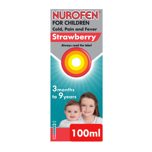 Nurofen For Children Cold, Pain, Fever Strawberry Flavour - 100ml