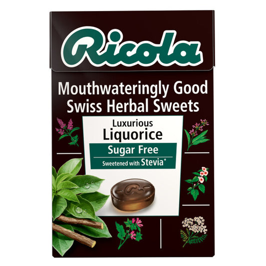 Ricola Luxurious Liquorice Sugar Free Herbal Sweets - 18 Lozenges