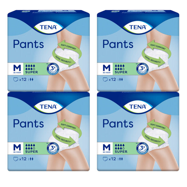 TENA Incontinence Pants Super Medium Size - 12 Pants