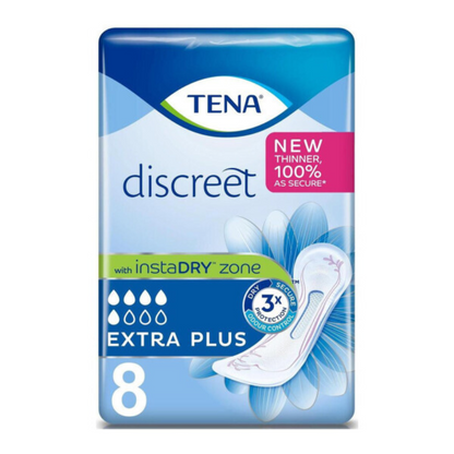 TENA Lady Discreet Extra Plus incontinence Pads - 8 Pack