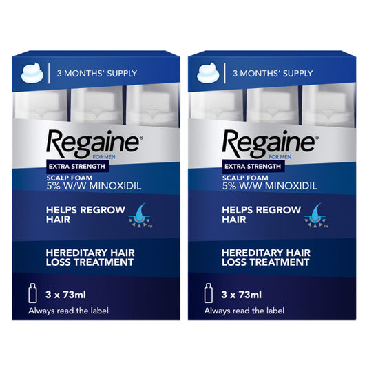 Regaine For Men 5% Foam - 9 Month Supply - 3x73ml Bottle