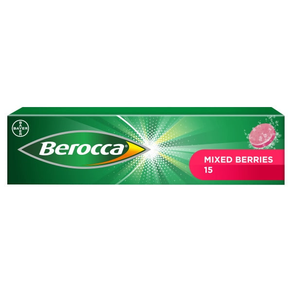 Berocca Mixed Berries Energy Vitamin Tablets - 15 Tablets