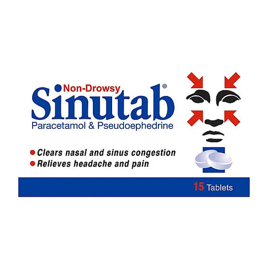 Sinutab Non-Drowsy - 15 Tablets