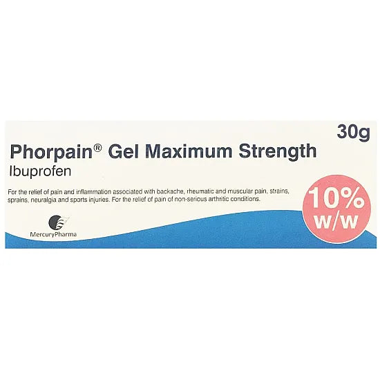 Phorpain Maximum Strength Ibuprofen 10% Gel - 30g