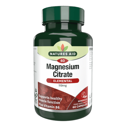 Natures Aid Magnesium Citrate Elemental 119mg 60 Capsules