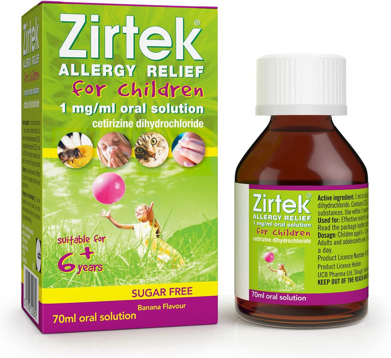 Zirtek Allergy Relief Solution for Children 70ml